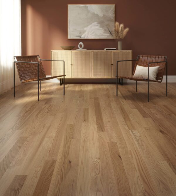 Red Oak Natural Smooth Hardwood Flooring by Elemental Collection. Made from Red Oak and Maple